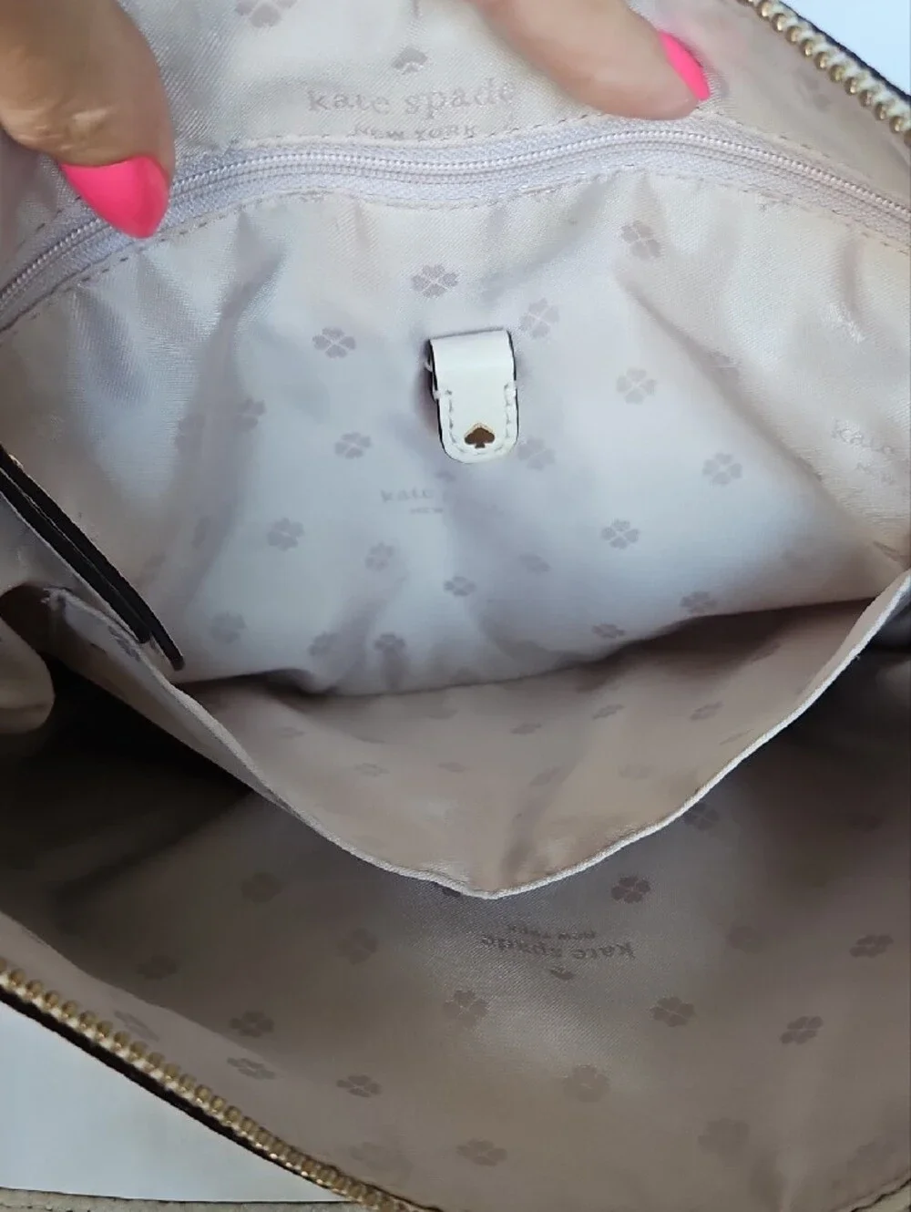kate spade White Leather Hobo Shoulder Bag